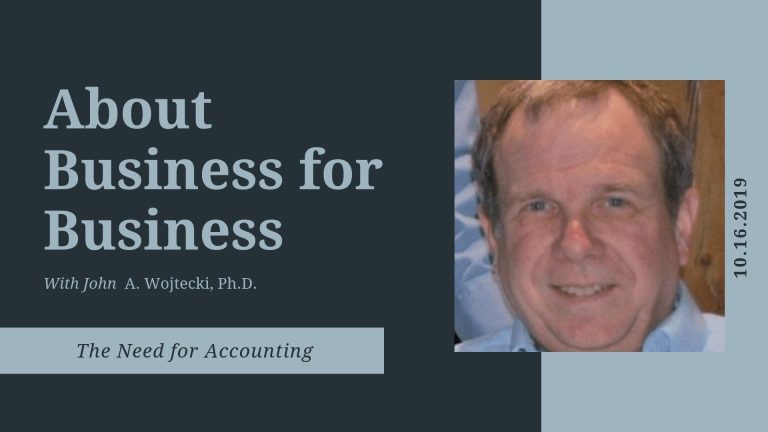 The Need for Accounting