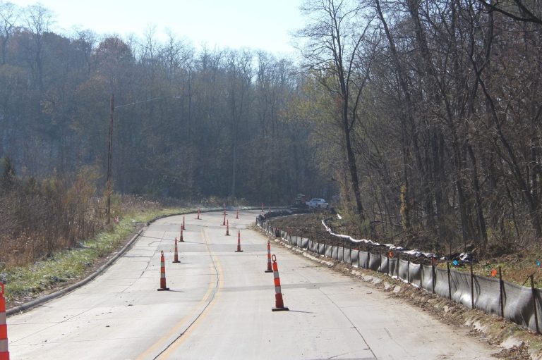 Lane restrictions put in place for Houser Hill