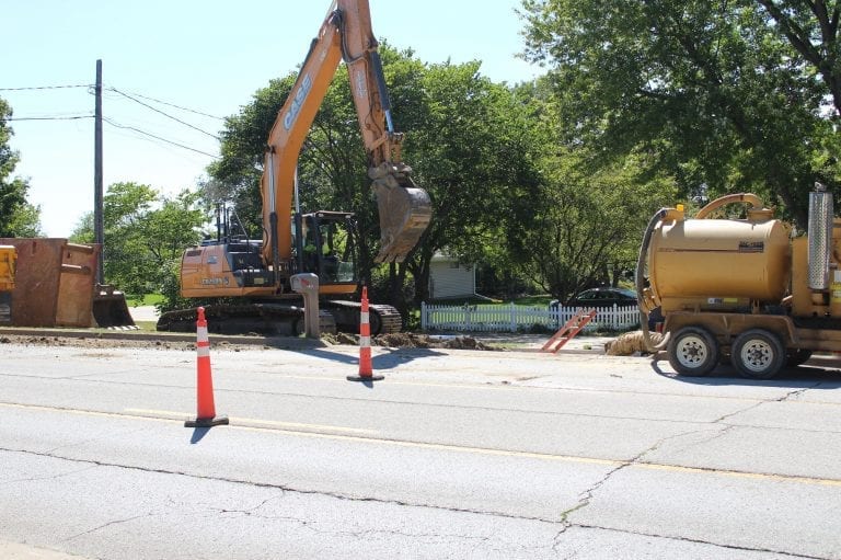 Emergency sewer repair completed on North Houser Street