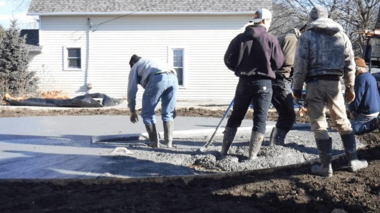 Foundation poured for community gazebo in Letts