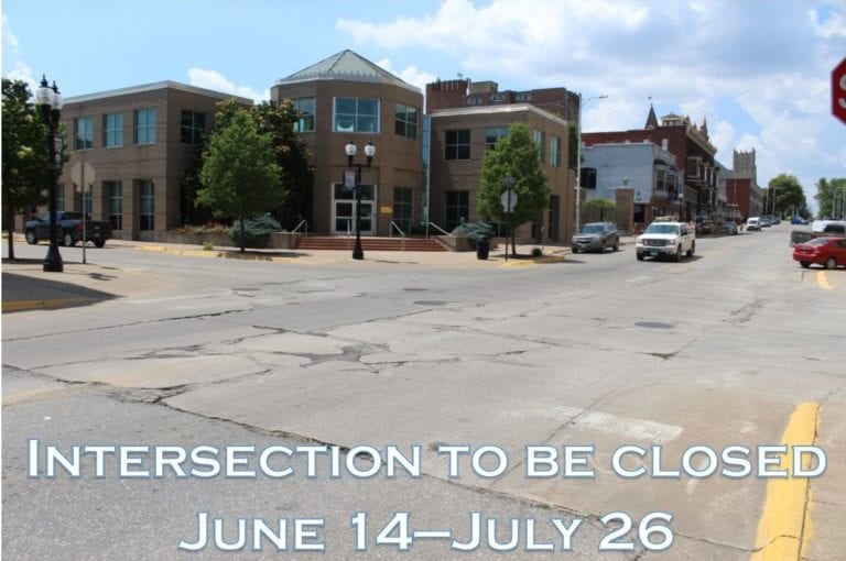 Iowa and 2nd intersection to be closed starting June 14