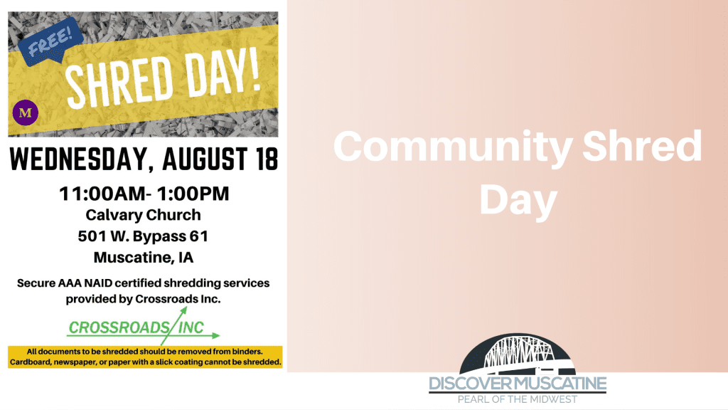 Community Shred Day | Discover Muscatine