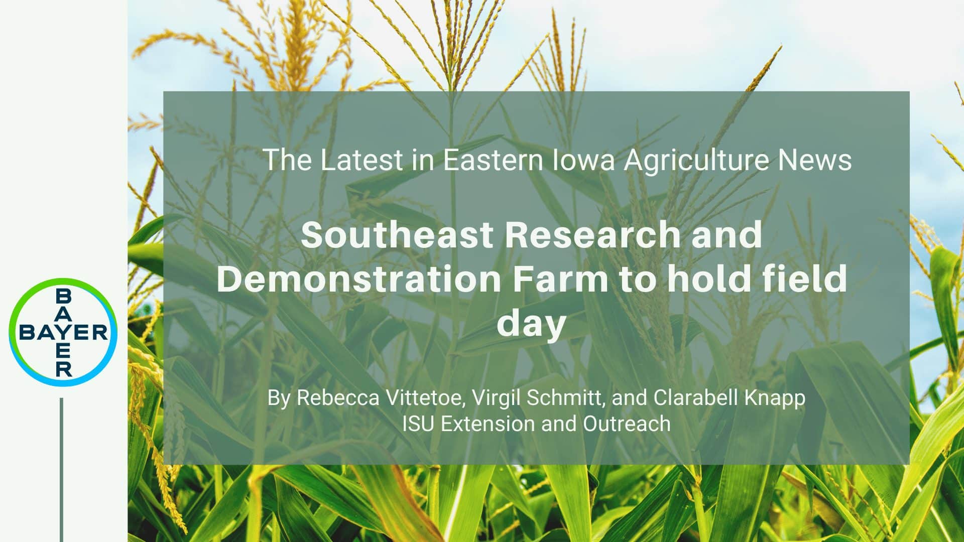 Southeast Research and Demonstration Farm to hold field day