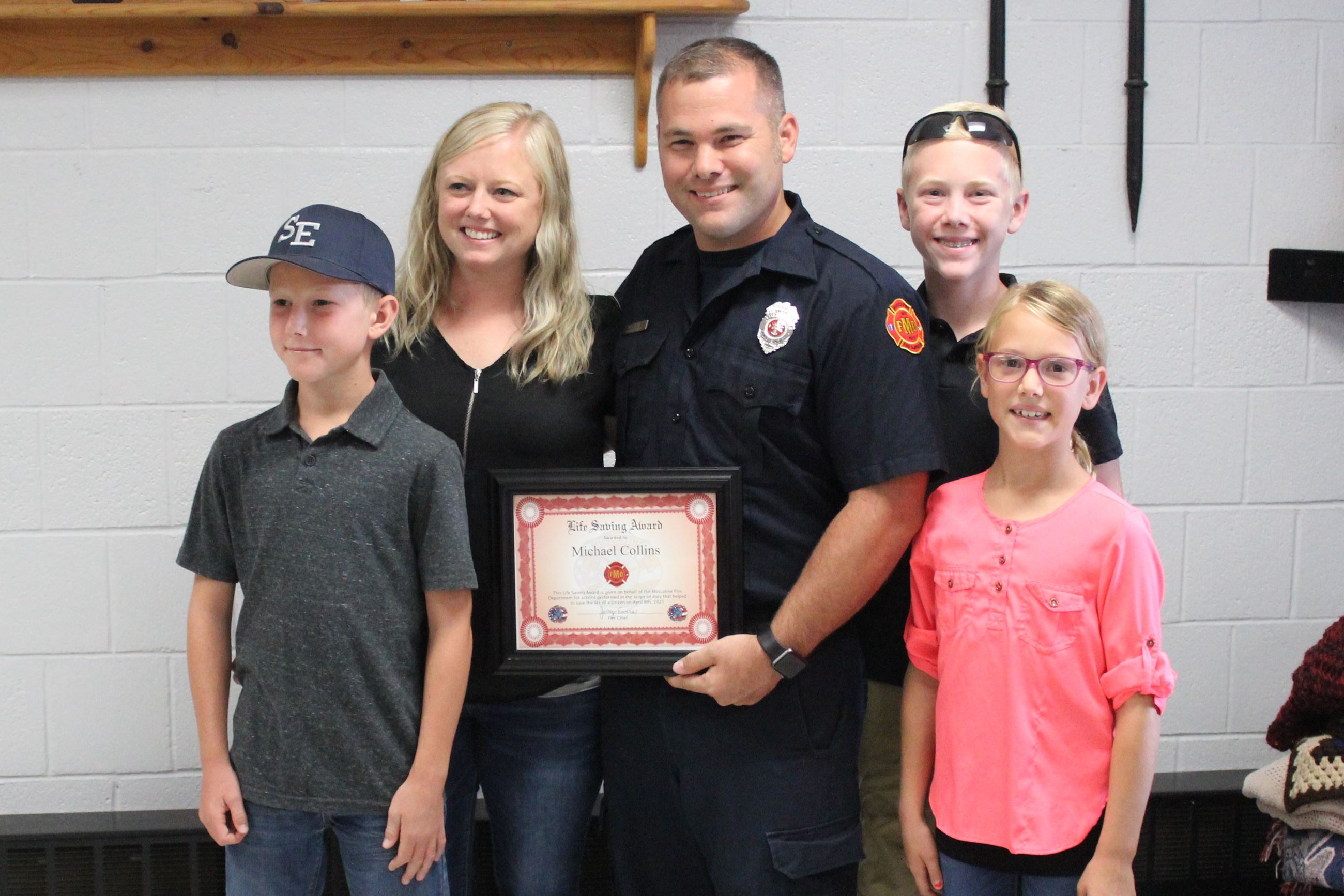 Life Saving Award is presented to Muscatine firefighter | Discover ...