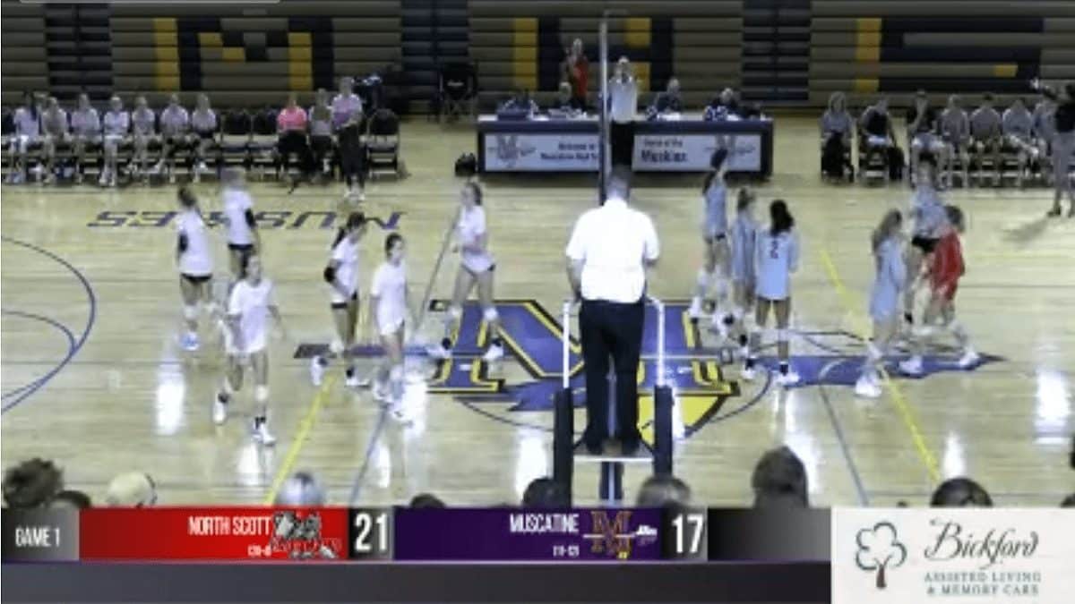 Muskie Volleyball take on North Scott (2)