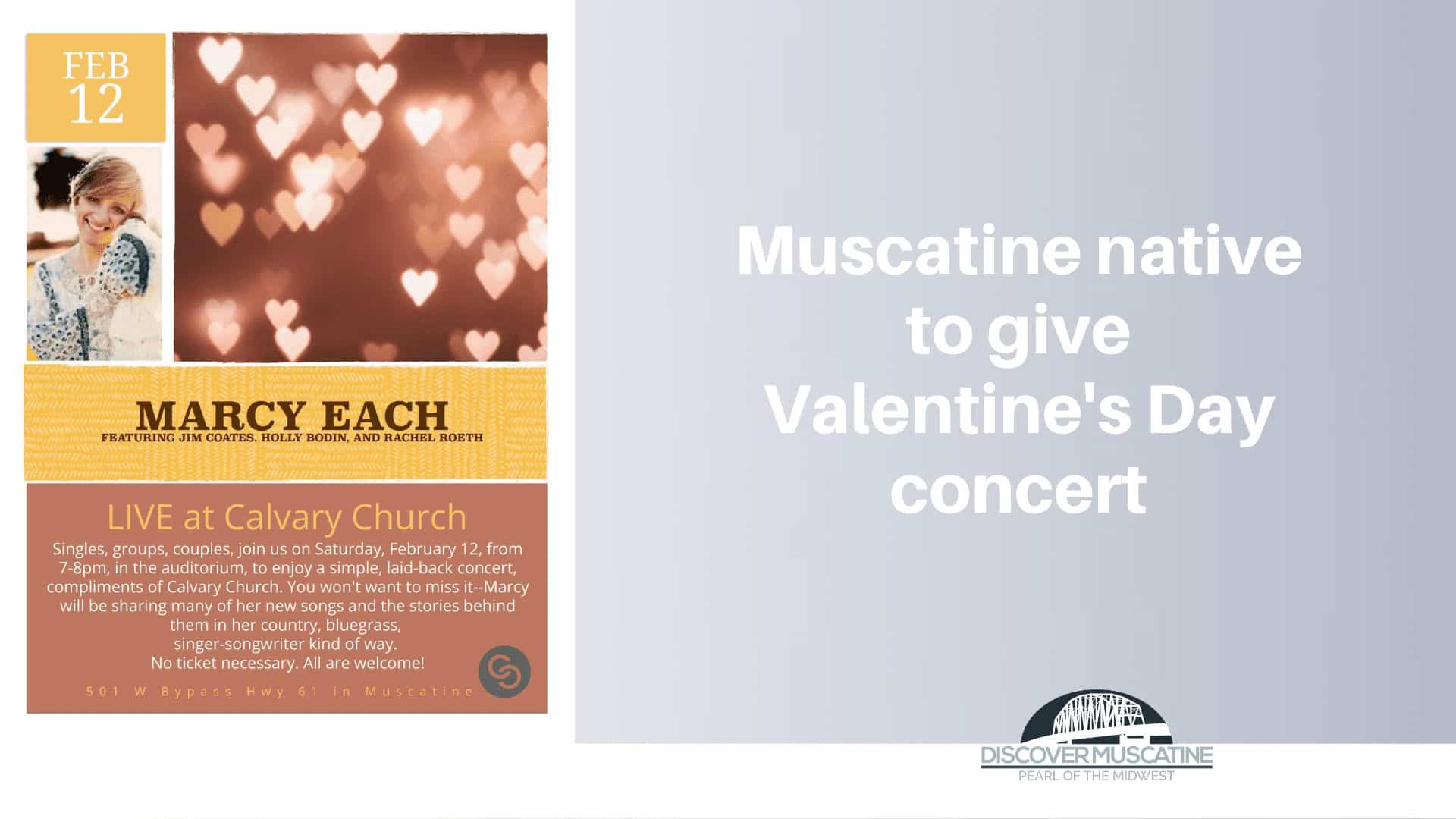 Muscatine native to give Valentine’s Day concert