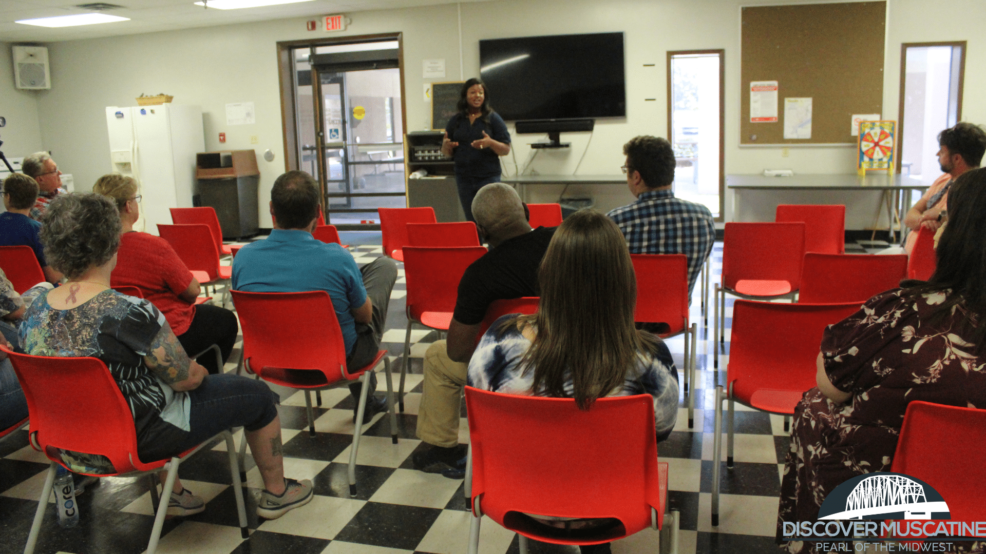 Gubernatorial candidate Deidre DeJear speaks at Crossroads