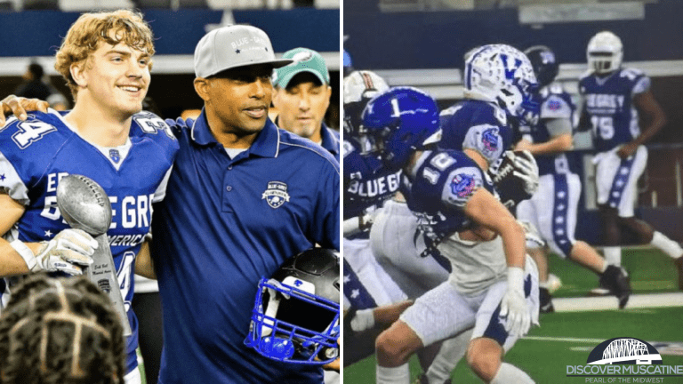 Drake Collins and Nolan DeLong play in Blue-Grey Bowl