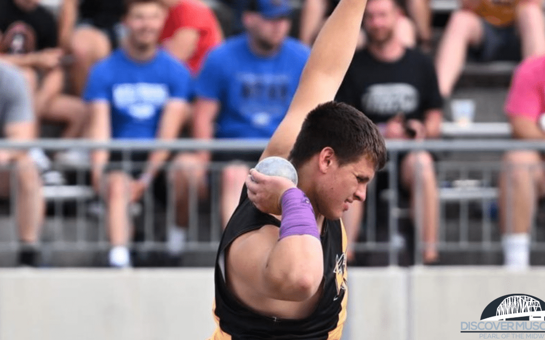 website featured imlouisa muscatine's spencer kessel wins shot put championshipage