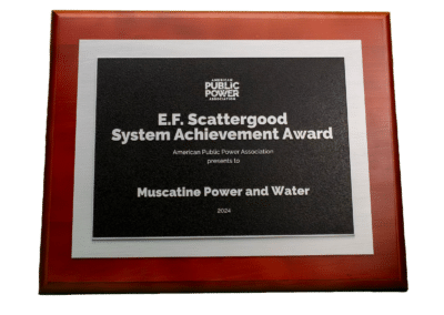 Muscatine Power and Water Receives National Achievement Award