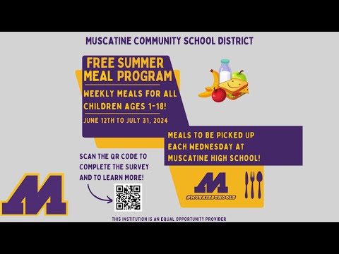 MCSD Summer Meal Program 2024! | Muscatine Community School District