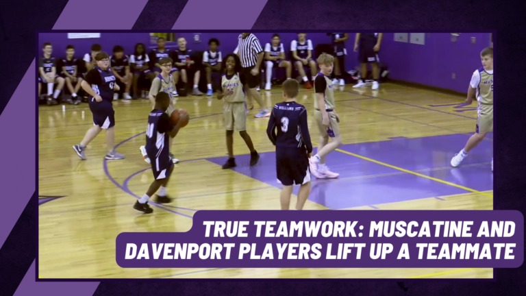 True Teamwork: Muscatine and Davenport Players Lift Up a Teammate